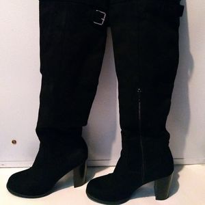 Forever 21 thigh high suede black boots